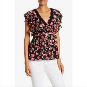 DR2 by Daniel Rainn V-Neck Floral Top